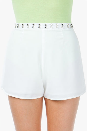 Studded High Waisted Shorts