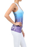 Sequin Ombre Print Lace Racerback Tank Top