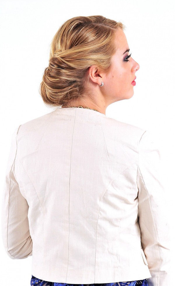 Buttoned Open Blazer