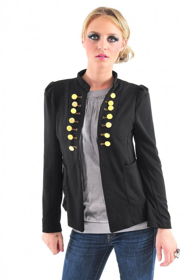 Military Open Front Jacket