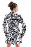 Belted Zebra Print Trench Coat