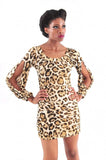 Leopard Open Sleeve Dress