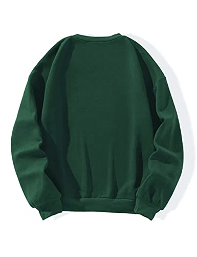 Women Oversized Fleece New York Letter Print Graphic Sweatshirt Long Sleeve Crewneck Pullover Jacket