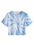 Women's Casual Round Neck Short Sleeve Soild Basic Crop Top T-Shirt