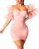 Party Dress Women, Cocktail Dresses for Women Evening Party,Short Bodycon Dress Pink