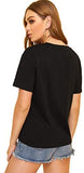 Women's Cotton Contrast Mesh Short Sleeve Summer Top T-Shirt