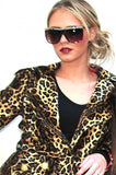 Belted Leopard Print Jacket