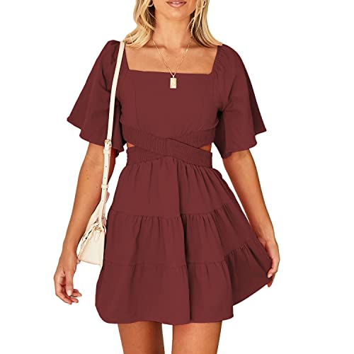 Velvet Womens Square Neck Criss Cross Pleated Flowy Dress Solid Color Divahotcouture Velvet Womens Square Neck Criss Cross Pleated Flowy Dress Solid Color Divahotcouture