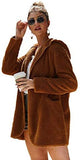 Women's Fauxs Fur Hooded Teddy Coat Long Sleeve Jacket Outwear