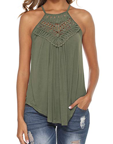 Summer Tops for Women Halter Strappy Tank Tops Casual Sleeveless Workout Shirts
