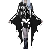 Women’s Halloween Suit Masquerade Evil Party Dress Set Summer Dresses Casual Long