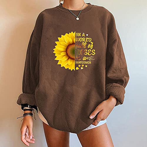 Hoodie for Women Pullover Sweatshirt Women's Loose Sweatshirt Top Printed Sleeve