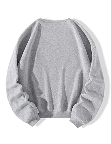Women Oversized Fleece New York Letter Print Graphic Sweatshirt Long Sleeve Crewneck Pullover Jacket