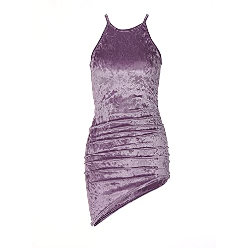 Sexy Velvet Wrap Mini Bodycon Dress for Women Sleeveless Club Party Dr – Divahotcouture