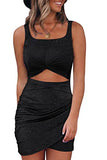 Black Dress for Women 2023 Summer Sleeveless Wrap Dresses Beach Bodycon Sundress Black