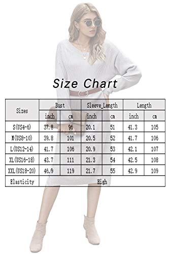Women's Casual Sweater Midi Dress Long Sleeve Backless Loose Ribbed  Knit Sweater Dress for Women