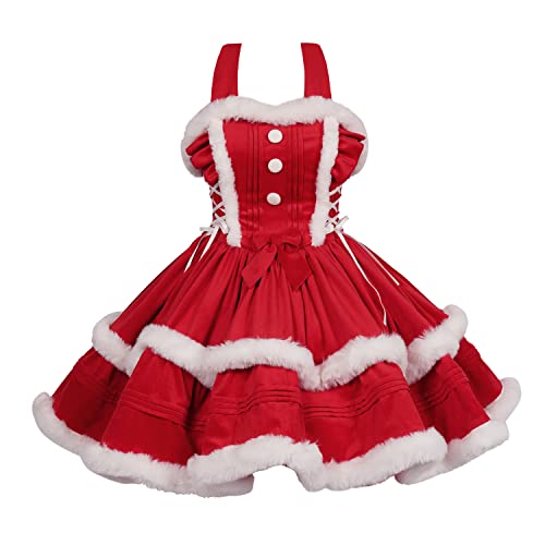 Christmas Dresses for Women Solid Color Fashion Warm Halter Dress Suit with Cloak (S, Dress) …
