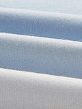 Women's Casual Tie Dye Long Sleeve Scalloped Hem Crop Tops Sweatshirt Blue and White M