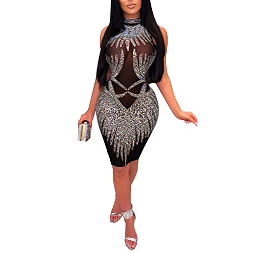 Women Sexy Dress Hot Drilling Process Sexy Dress Party Club Night Dres – Divahotcouture