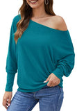 Long Sleeve Tops for Women,Sexy Off Shoulder Tops Oversized Pullover Sweater Casual Fall Shirts Tunic Blouse