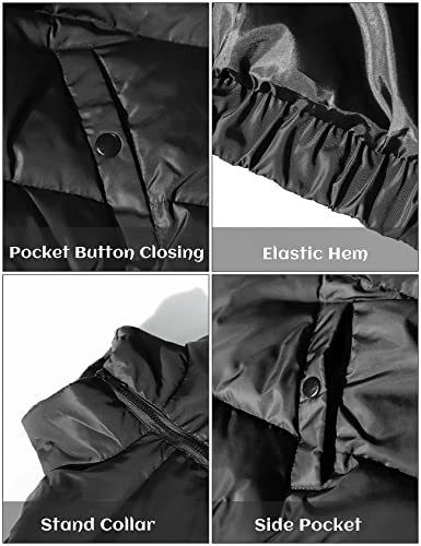 Women Cropped Puffer Jacket Winter Zip Up Short Padded Down Coat(Green-M)