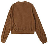 Women's Casual Cable Knit Long Sleeve Mock Neck Sweatshirt Pullover