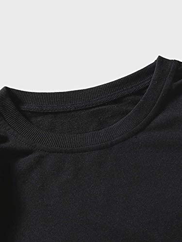 Women's Fall Casual Cotton Moon Print Round Neck Long Sleeve Sweatshirt Tops