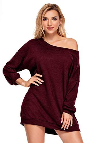 Oversized off the shoulder best sale sweater dress