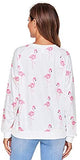 Women's Allover Animal/Plant Print Drop Shoulder Raglan Sleeve Round Neck Sweatshirt Lightweight Pullovers
