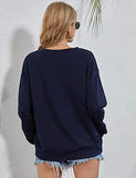 BMJL Women's Crewneck Sweatshirt Graphic Pullovers Slogan Long Sleeve Tops Message Shirt