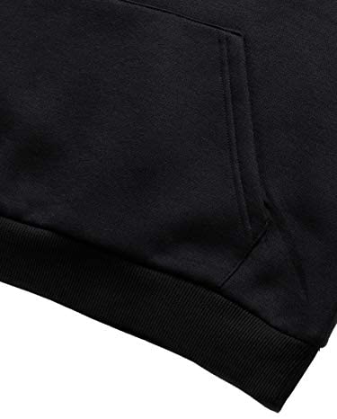 Women's Kangaroo Pocket Solid Drawstring Casual Hoodie Sweatshirt Tops