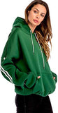 Women's Casual Loose Pocket Front Long Sleeve Tunic Hooded Pullover Sweatshirt