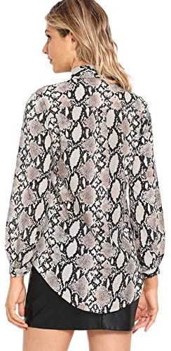 Women's Bow Tie Neck Ruffle Long Sleeve Chiffon Shirt Blouse Top