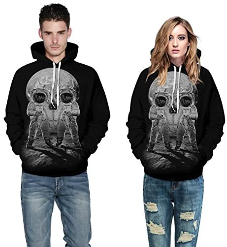 NEWCOSPLAY Unisex Realistic 3D Digital Print Pullover Hoodie Hooded Sweatshirt A
