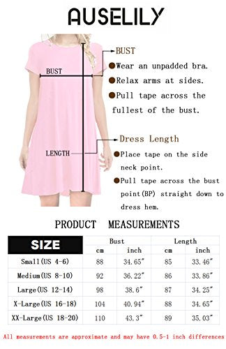 Women's Long Sleeve Print Floral Pleated Pockets Casual Swing T-Shirt Dresses