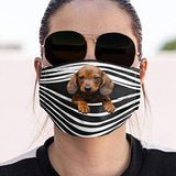 Facemask Funny Dogs Prints Breathable Washable Facemasks Filter for Women Men