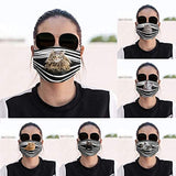 Adult Unisex Women Men Cute Cat Printed Breathable Washable Reusable Face Filter Can Be Placed(A)