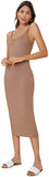 Women's Sleeveless Strappy Bodycon Pencil Plain Casual Long Maxi Cami Dress