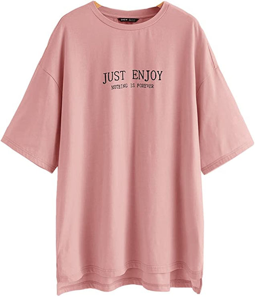Women's Figure Novelty Graphic Oversized Half Sleeve T Shirt Tunic Tops
