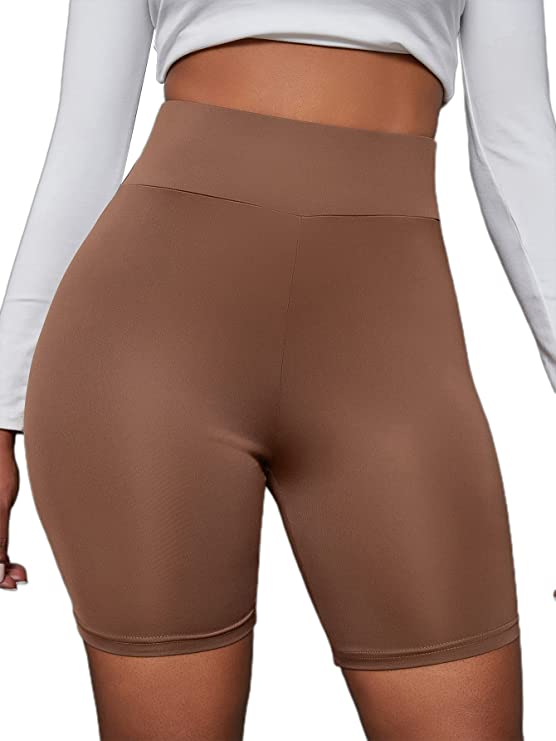 Women's Biker Shorts High Waist Short Leggings Yoga Workout Shorts Slip Shorts