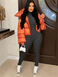 Turtleneck Thick Parkas Quilted Warmth Long Sleeve Winter Cotton-Padded Puffer Bubble Coat Casual Wild Skinny Outwear